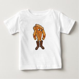 Strong Pie Wearing Boots Baby T-Shirt