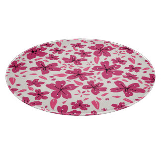 Strong Pink Florals Cutting Board