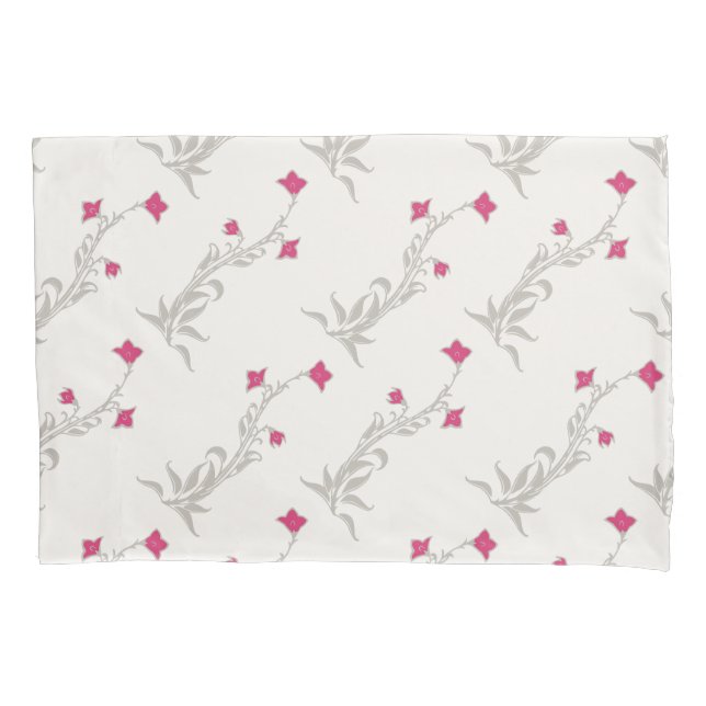 Strong Pink flowers Pillowcase (Front)