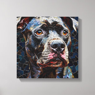 Strong Pitbull dog Canvas Print