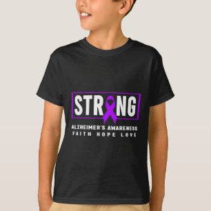 Strong - Purple Ribbon Heimer’s Awareness T-Shirt