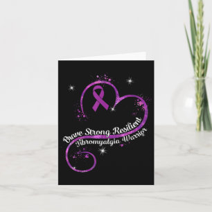 Strong Resilient Fibromyalgia Warrior Awareness Pu Card