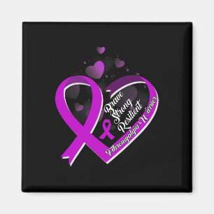 Strong Resilient Fibromyalgia Warrior Awareness Pu Magnet