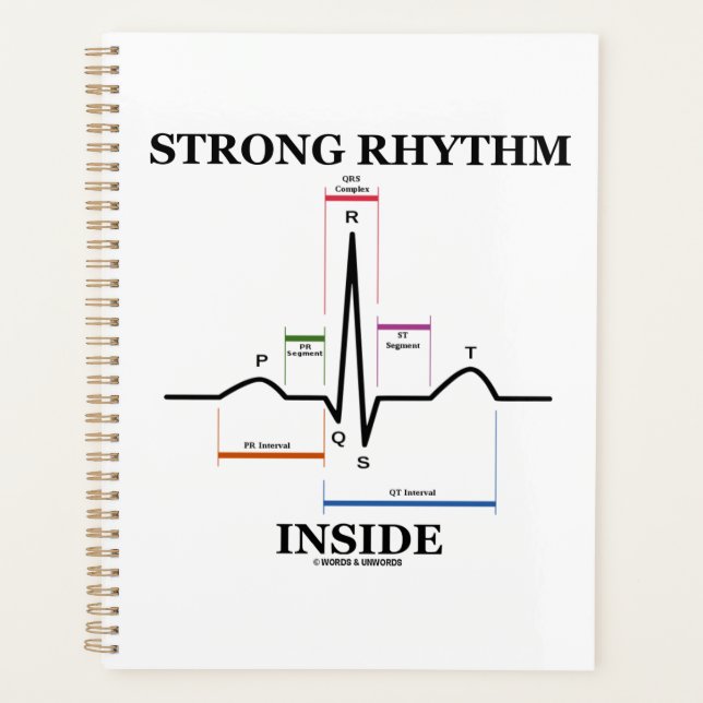 Strong Rhythm Inside Electrocardiogram Heartbeat Planner (Front)