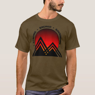 Strong Sacred Sovereign Indigenous Sun Design T-Shirt