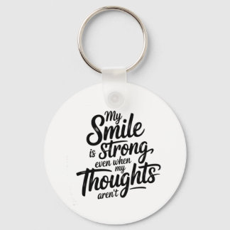 Strong Smile, Quiet Struggle Keychain