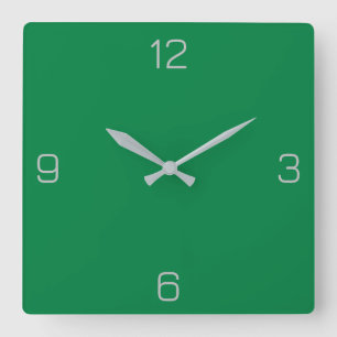 Strong Spring Green 008040 Colour - Add Name Optio Square Wall Clock