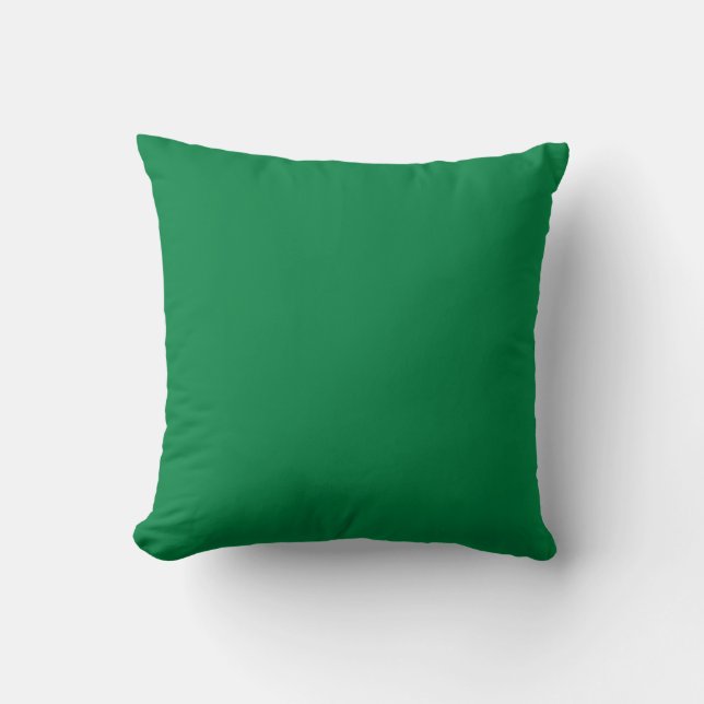Strong Spring Green 008040 Solid Colour Design Throw Pillow (Front)