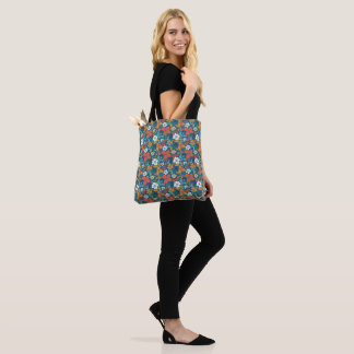 Strong Summer Floral Pattern Tote Bag