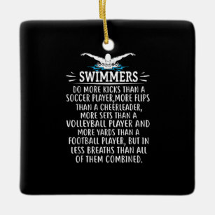 Strong Swimmer Swim Swimming Gifts For Men Women Ceramic Ornament