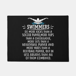 Strong Swimmer Swim Swimming Gifts For Men Women Doormat