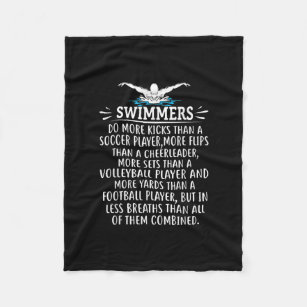 Strong Swimmer Swim Swimming Gifts For Men Women Fleece Blanket