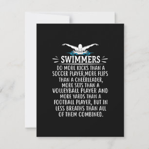 Strong Swimmer Swim Swimming Gifts For Men Women Invitation