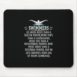 Strong Swimmer Swim Swimming Gifts For Men Women Mouse Pad