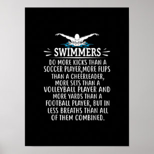 Strong Swimmer Swim Swimming Gifts For Men Women Poster