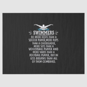 Strong Swimmer Swim Swimming Gifts For Men Women Tissue Paper