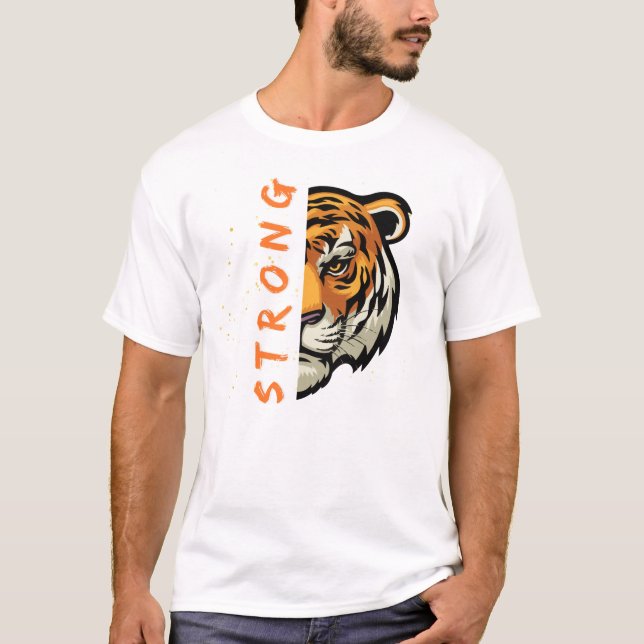 Strong tiger t shirts design  (Front)