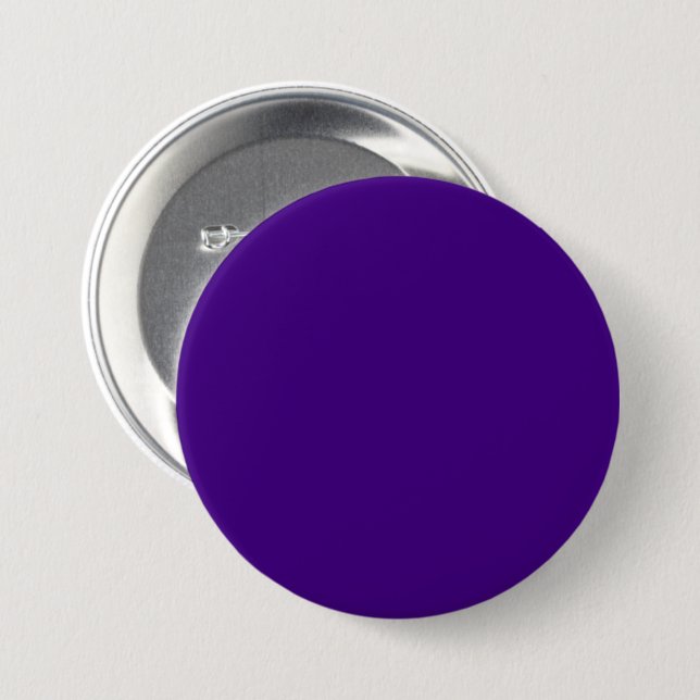 Strong Violet 400080 Colour - Add a Name Option 3 Inch Round Button (Front & Back)