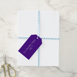 Strong Violet 400080 Colour - Custom Message Gift Tags