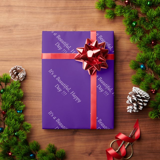 Strong Violet 400080 - Custom Message or Blank Wrapping Paper (Holiday Gift)