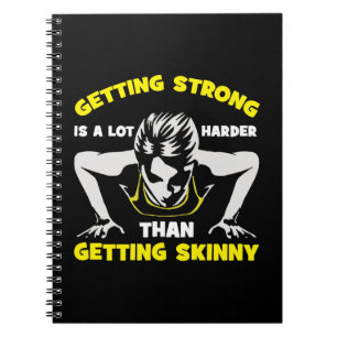 Strong vs Skinny - Women's Workout Motivational Notebook