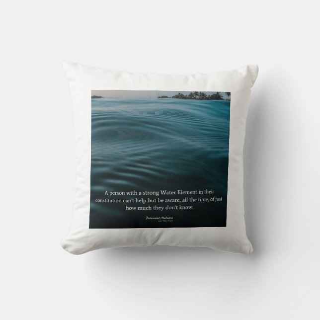 Strong Water Element Throw Pillow (Front)