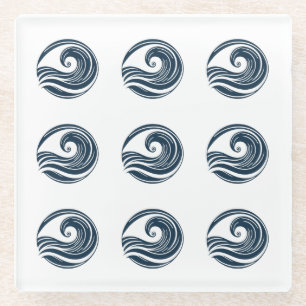 Strong Wave  Glass Coaster