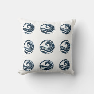Strong Wave Throw Pillow