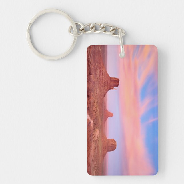 Strong Winds over Desert Valley Keychain (Front)
