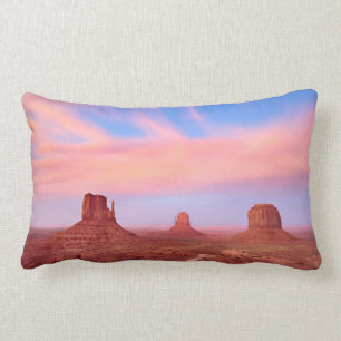Strong Winds over Desert Valley Lumbar Pillow