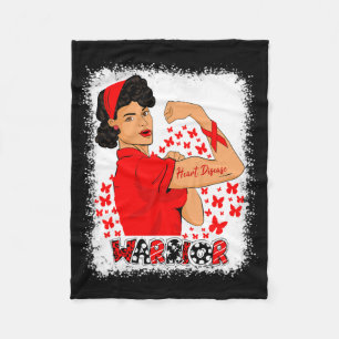 Strong Woman Congestive Heart Failure Warrior Hear Fleece Blanket