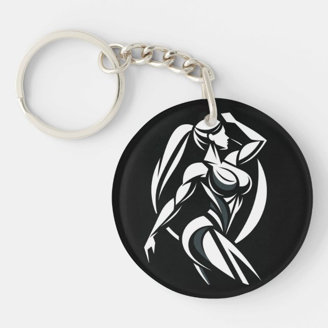 Strong Woman Fitness Personal Training Minimalist Keychain (Front)