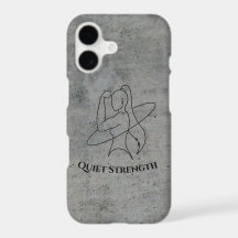 Strong Woman Minimalist Fitness Sketch iPhone Case