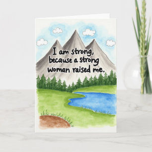 Strong Woman Raised Me Art Card
