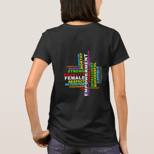 Strong Woman Word Cloud T-Shirt