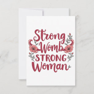 Strong Womb Strong Women Uterus Women Empowerment Thank You Card