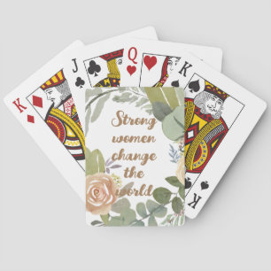 strong women change the world 8th march equality  playing cards