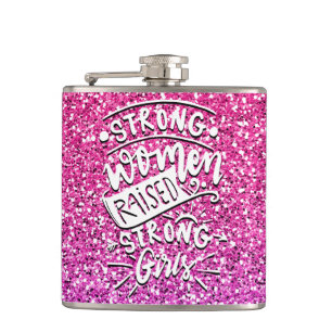 STRONG WOMEN RAISE STRONG GIRLS CUSTOM HIP FLASK