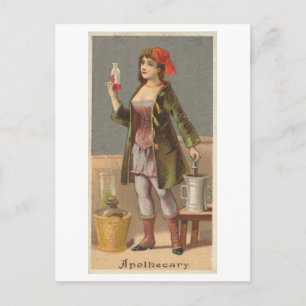Strong Women Series #10: Apothecary Vintage Postcard