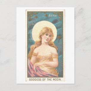 Strong Women Series #39: Moon Goddess Vintage Postcard