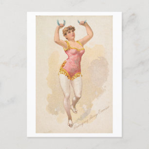 Strong Women Series #41: Acrobat/Gymnast Vintage Postcard