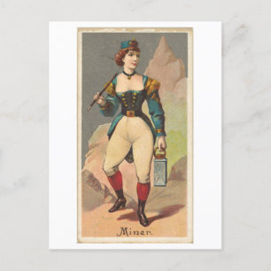Strong Women Series #8: Miner Vintage Postcard