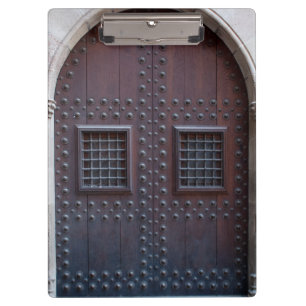 Strong Wooden Brown Door in Spain Clipboard