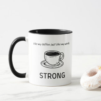 Strong Words & Strong Coffee | Louisa May Alcott Mug