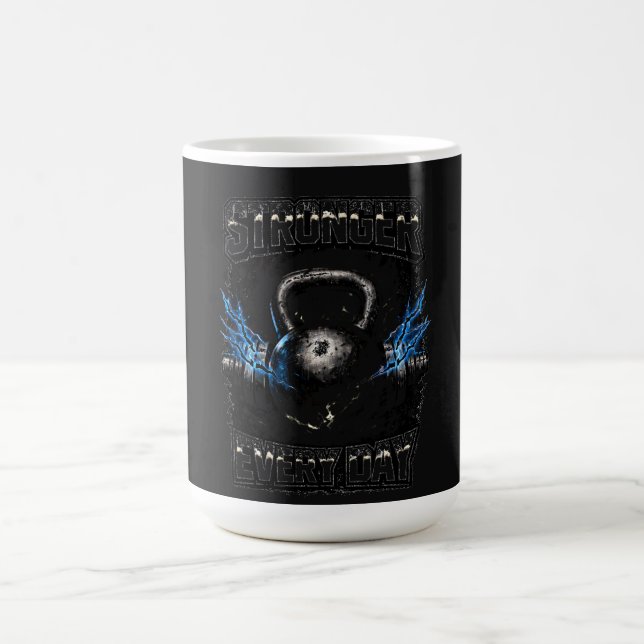 Stronger Every Day – Daily Progress Gym Coffee Mug (Center)