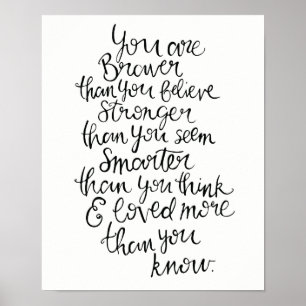 Stronger, Smarter, Braver & Loved Poster