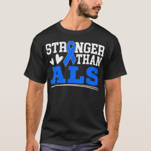 Stronger Than ALS Awareness Ribbon Supporter Warri T-Shirt