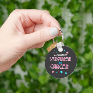 Stronger Than Cancer   Cancer Survivor Custom  Keychain