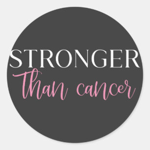 Stronger than Cancer Classic Round Sticker