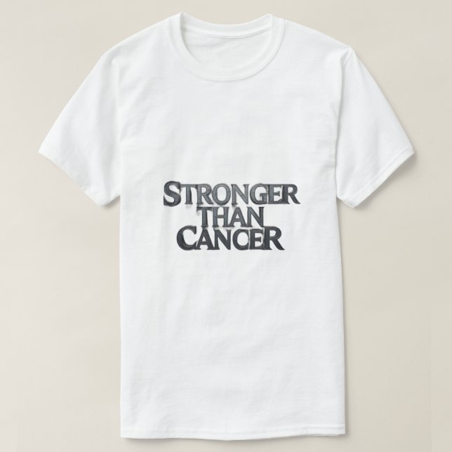 *Stronger Than Cancer Inspirational T-Shirt – Hope (Design devant)